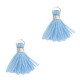 Mini Tassel 1.2cm - Silver-ice blue